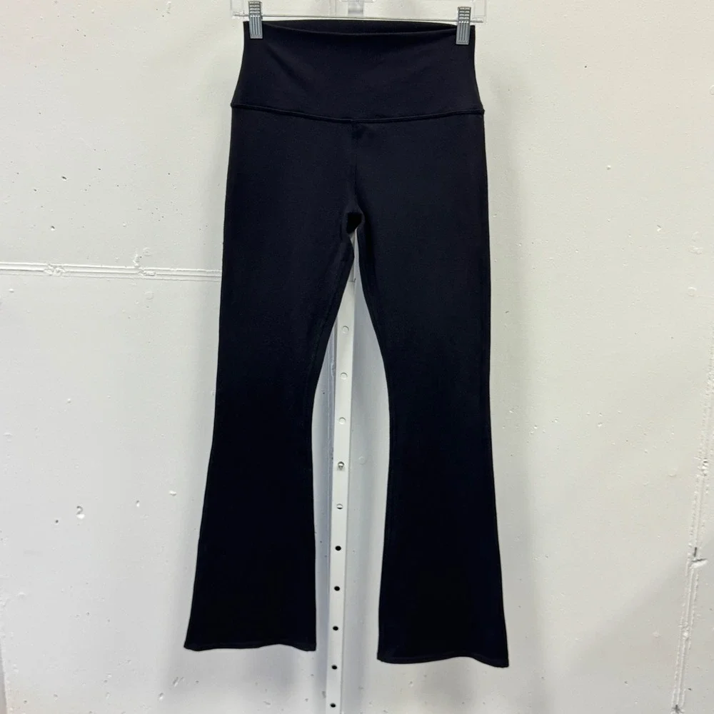 Alo Yoga High Waist Airbrush Bootcut Flare Leggings Black Size Small Yoga Pants